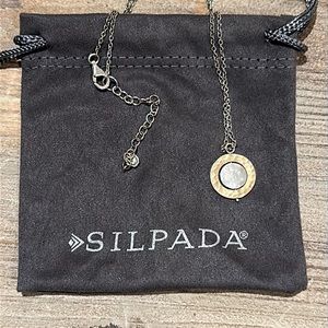 Silpada Silver and Brass Two-Tone Convertible 4-Way Pendant Necklace